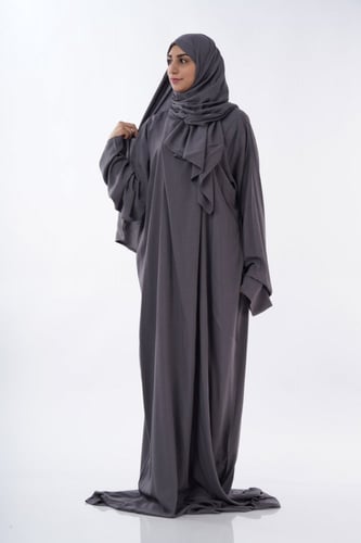 شرشف صلاة آيات سادة رايون الفاخر رصاصي