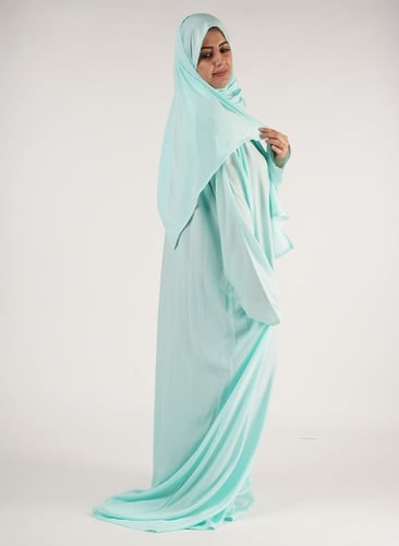 طقم صلاة سجى باللون التيفاني