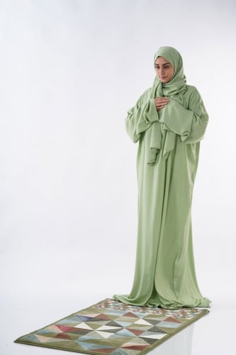 شرشف صلاة آيات سادة رايون الفاخر تفاحي