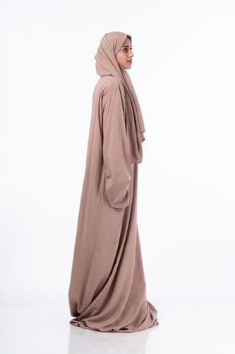 شرشف صلاة ايات سادة رايون الفاخر لحمي غامق