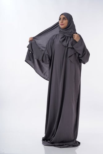 شرشف صلاة آيات سادة رايون الفاخر رصاصي