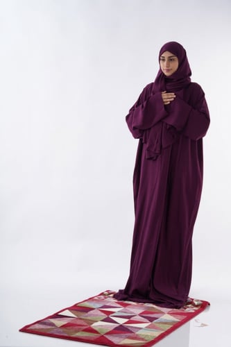 شرشف صلاة آيات سادة رايون الفاخر موف بنفسجي