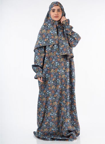 شرشف صلاة كرز قطن ياباني كحلي مورد