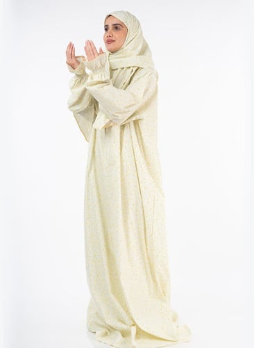 شرشف صلاة كرز قطن ياباني ورود صفراء