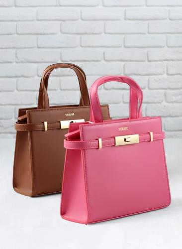 شنط جلد ذهبي - L8016