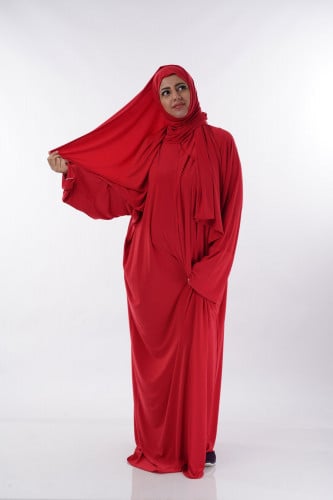 شرشف صلاة استرتش قطن - احمر