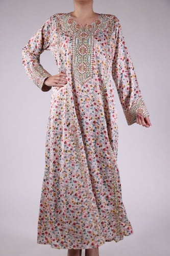 جلابيات سلكي حرير تطريز طويل 1