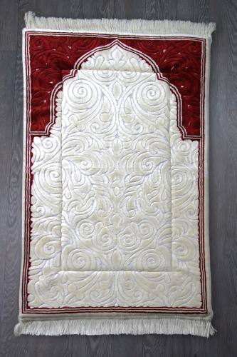 سجادة صلاة ميموري فوم طبية حرير تركي فاخر بلونين