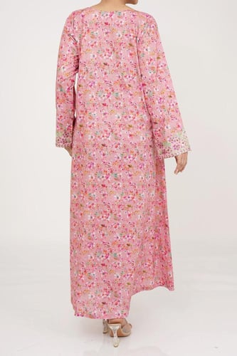 جلابية قطن ستان ديجيتال نص كلوش