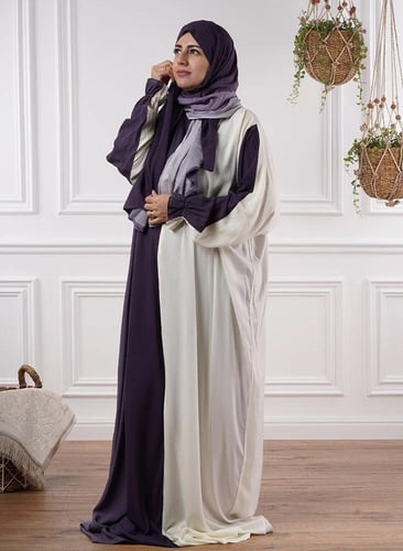 شرشف صلاة افاق لونين مع سجادة هدية