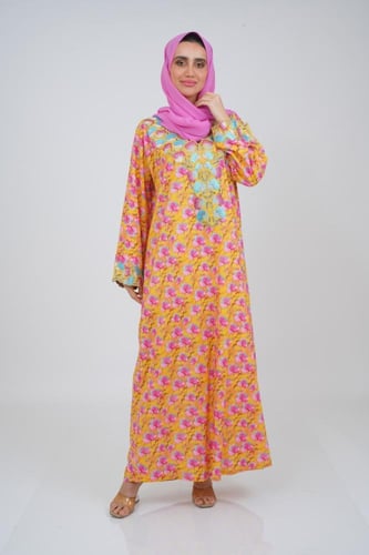 جلابيات قطن ديجيتال مع طرحة