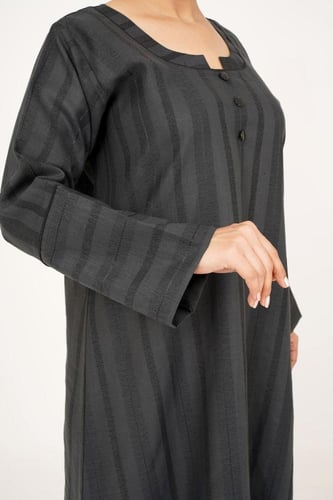 جلابية كتان بأزرار من الامام