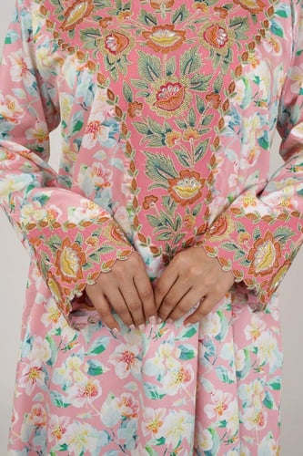 جلابيات قطن ستان ديجيتال نص كلوش