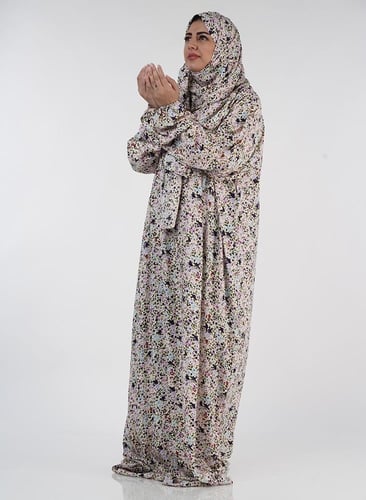 شرشف صلاة رايون مشجر ورود صغيرة بعدة ألوان