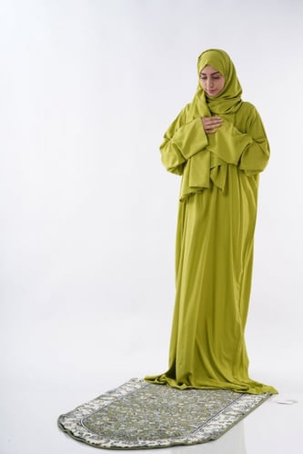 شرشف صلاة آيات سادة رايون الفاخر فستقي