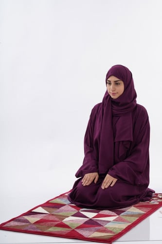 شرشف صلاة آيات سادة رايون الفاخر موف بنفسجي