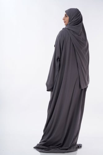 شرشف صلاة آيات سادة رايون الفاخر رصاصي