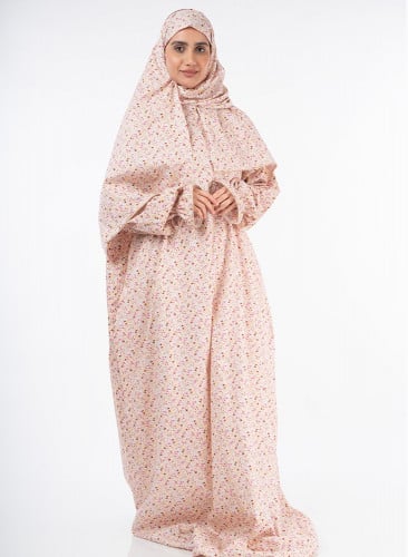 شرشف صلاة كرز قطن ياباني لون بيج زهور ناعمة