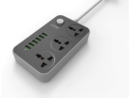 توصيله كهربائيه 3مخارج طاقه و6مخارج شحن ذكي من ليد...