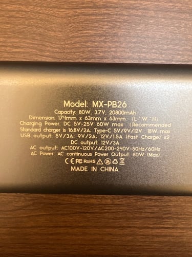 بوربانك الرحلات من موكسوم بقوة 20الف ملي امبير وبق...