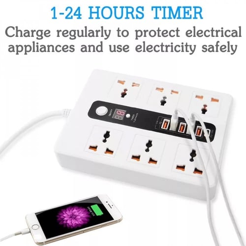 توصيلة 6في6 تحتوي على 6مخارج كهرباء و5منافذ شحن ذك...