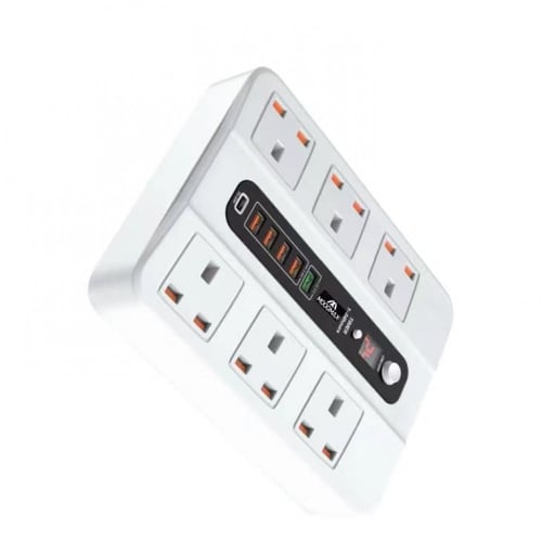 توصيلة 6في6 تحتوي على 6مخارج كهرباء و5منافذ شحن ذك...