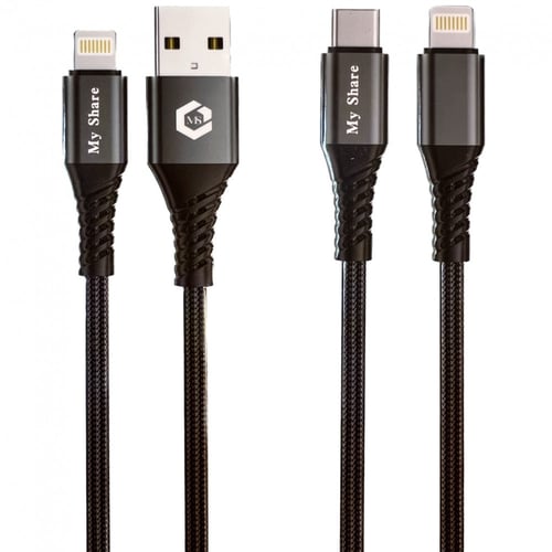 كيبل ايفون بي دي شحن سريع 30 واط + كيبل ايفون لايت...