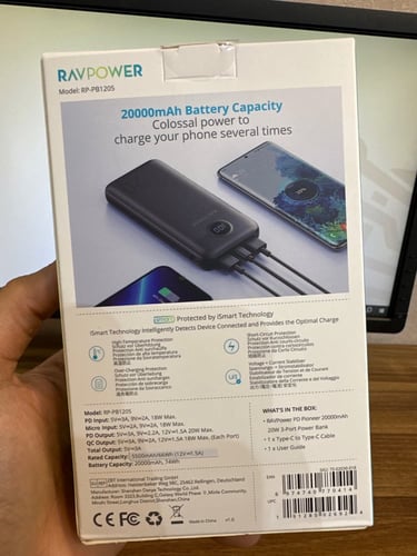 بور بانك راف بور 20 الف بشاشة رقمية وثلاث مخارج بي...