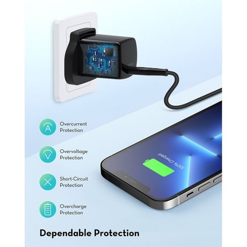 فيش جداري من راف بور الشحن السريع بقوة 20واط بي دي