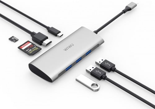 موصل من تايب سي 7 في 1 متعدد المهام من شركة wiuw