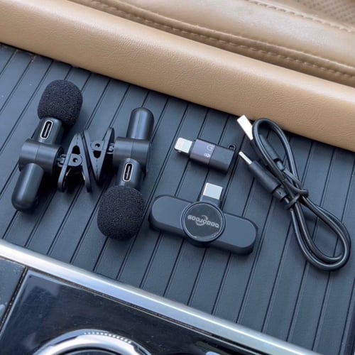 ميكروفون لاسلكي ثنائي لجميع الاجهزة الذكية اندرويد...