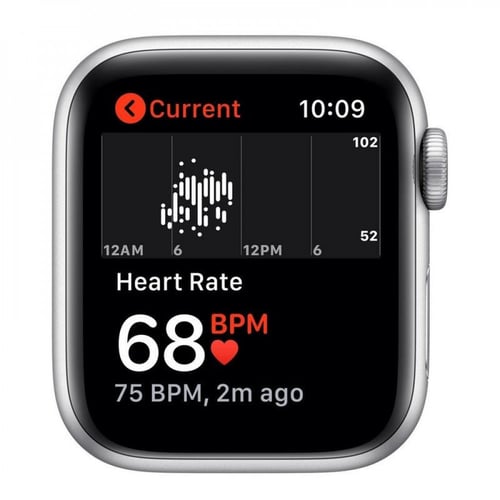 ساعة ابل الاصدار الخامس مقاس44 جي بي اس اللون فضي...