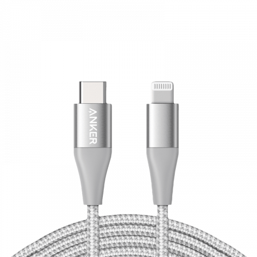 سلك شاحن ايفون بي دي ابيض من شركة انكر