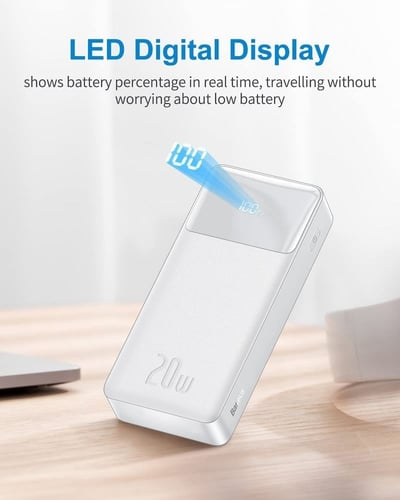 شاحن سفري بقوة 20الف الشحن السريع 20واط من بيسوس