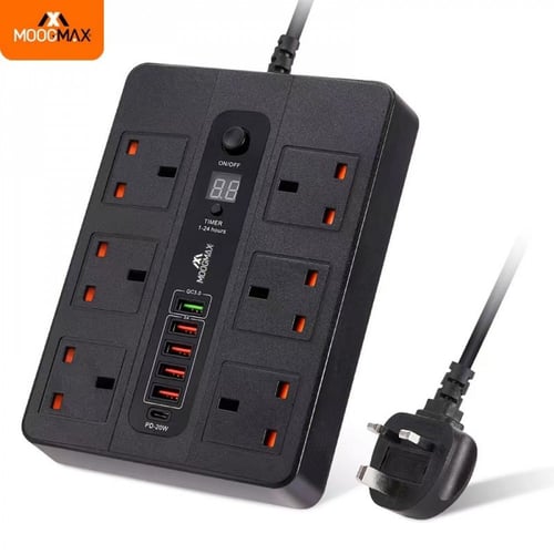 توصيلة 6في6 تحتوي على 6مخارج كهرباء و5منافذ شحن ذك...