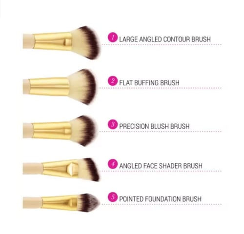 مجموعة فرش مكياج من بي اتش - 12 فرشاة