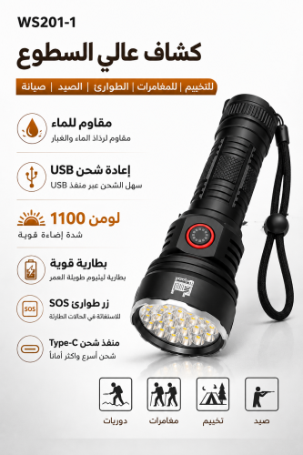 كشاف يدوي فصوص