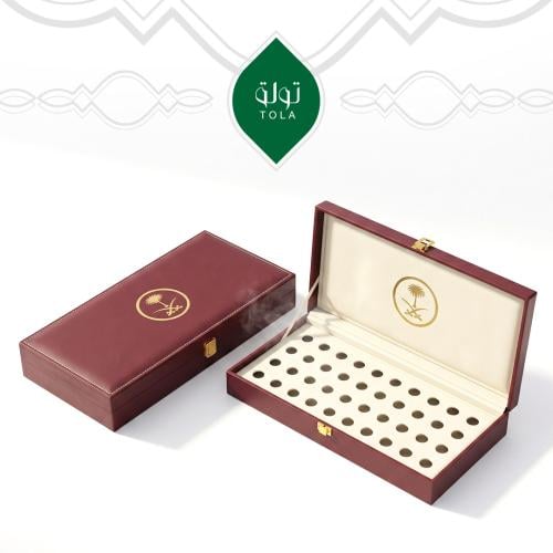 صندوق دهن عود جلد - 40 خانة