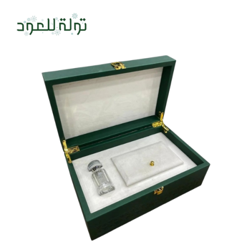 صندوق عود هدية جلد فاخر السلماني (كريستالية + أوقي...