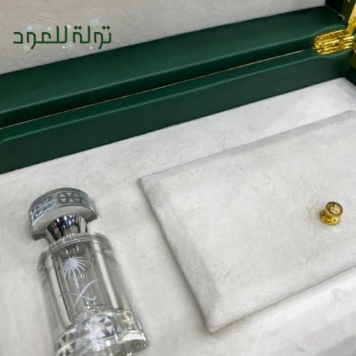 صندوق عود هدية جلد فاخر السلماني (كريستالية + أوقي...