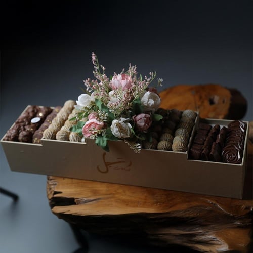 بوكس الفخامة ( صينية مدرجة 510 جم معمول و 520 جم ش...