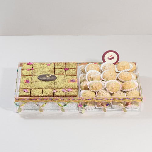 صينية اكريليك حلا رنجية + معمول حجازي