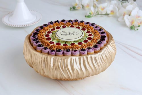 صينية ريزن ذهبي تايني تشيز كيك - 100 قطعة