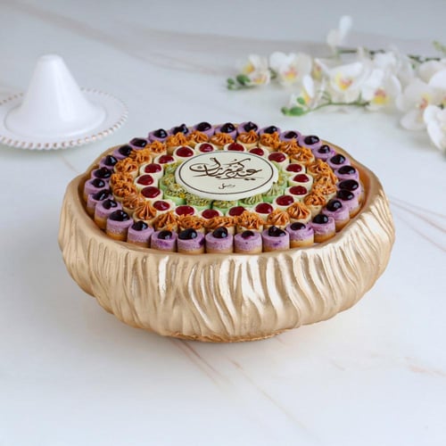 صينية ريزن ذهبي تايني تشيز كيك - 100 قطعة