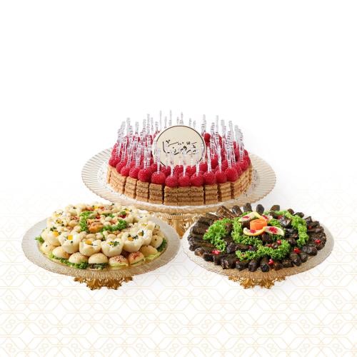 بكج كيكة العسل ميني+ معجنات منوعة + ورق عنب - 3 صي...