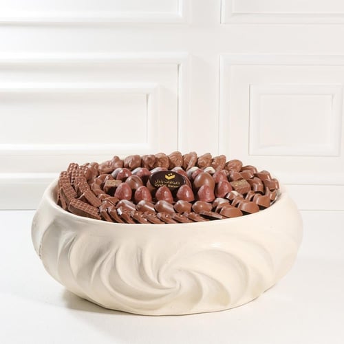 صينية اللؤلؤ بيضاوي شوكولاتة بلجيكي - 1.050 كيلو