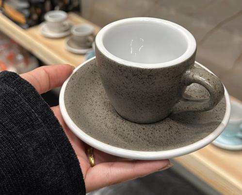 Espresso cup, gradient gray color