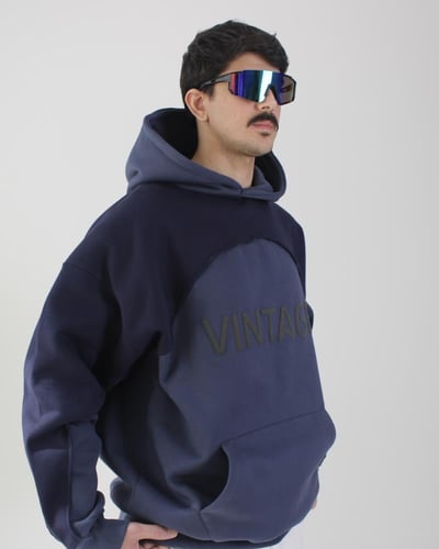 Navy Deep Blend Oversized Hoodie