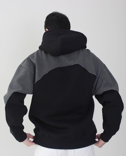 Black Deep Blend Oversized Hoodie