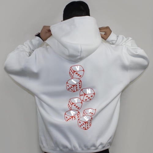 White oversize hoodie